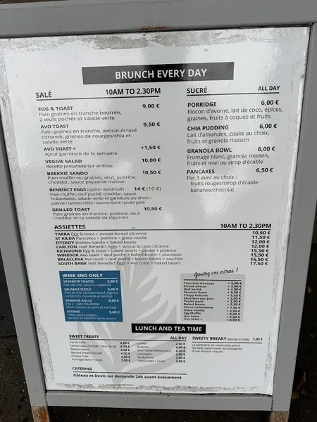 menu 0 of Melbourne Coffee