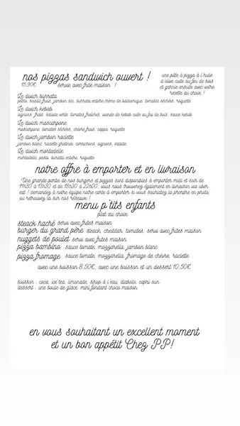 menu 0 of Restaurant Brunch Chez PP