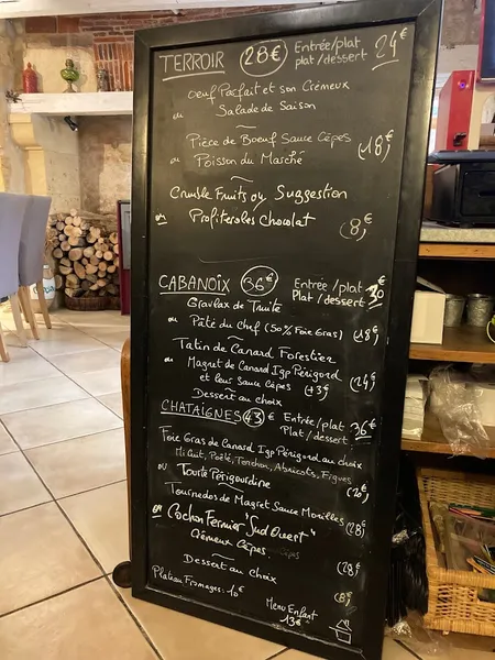 menu 0 of Cabanoix et Châtaigne