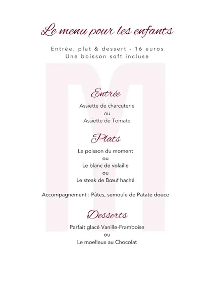 menu 1 of Restaurant Le Meysset