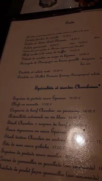 menu 2 of La Halte de L'Abbaye