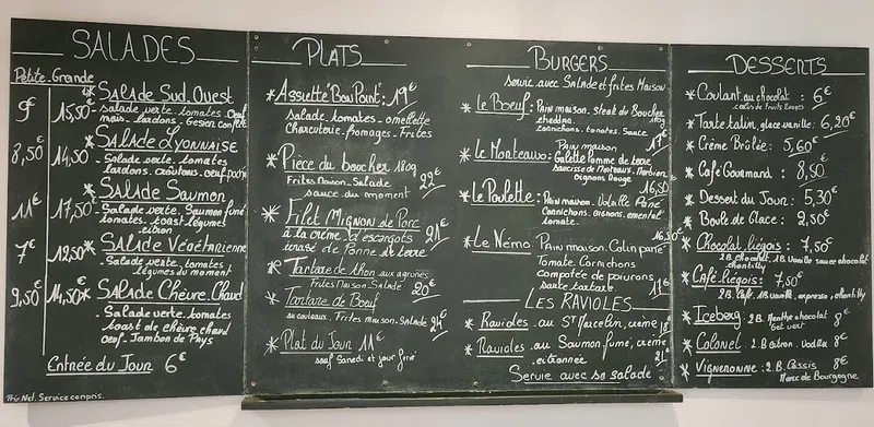 menu 0 of Au Bon Point