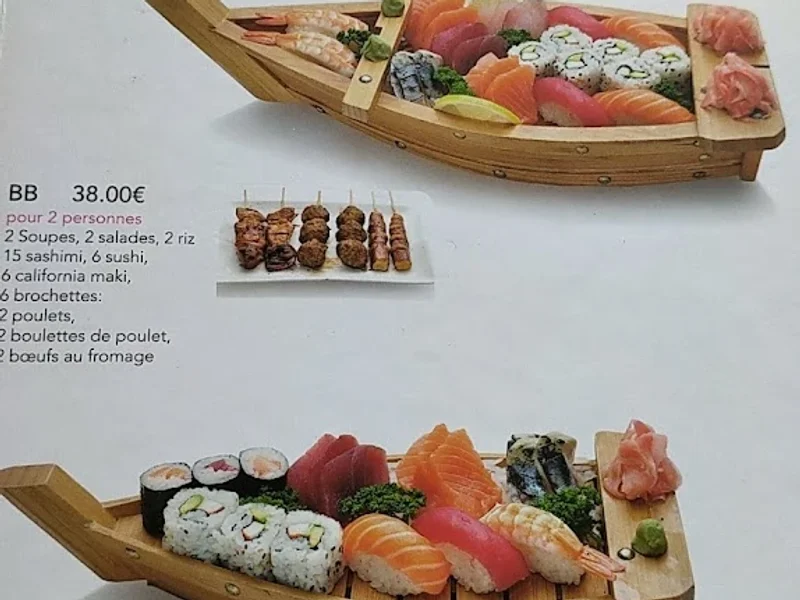 menu 1 of Hoki Sushi.