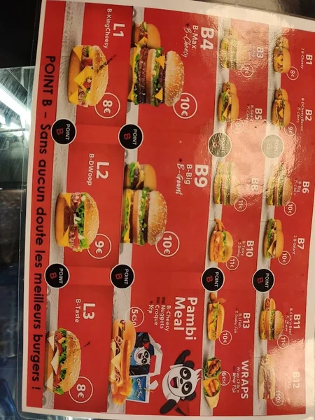 menu 0 of Point B Herblay