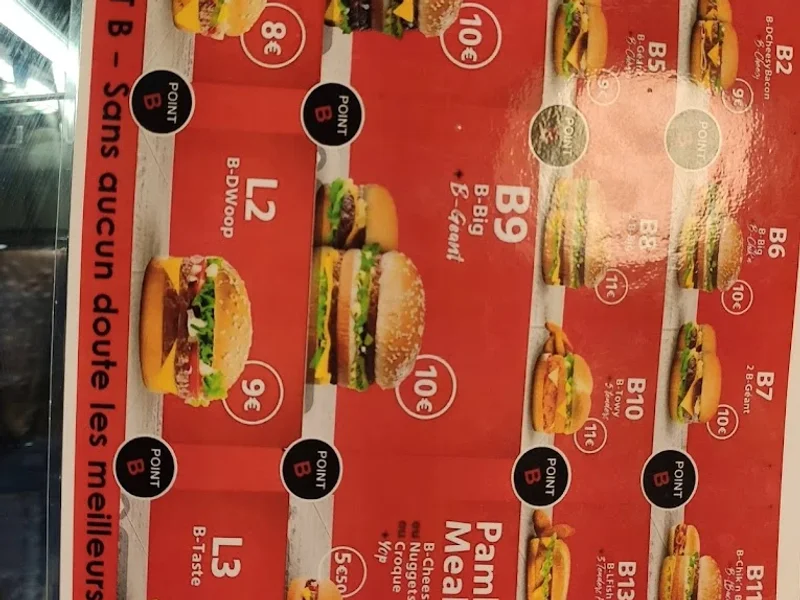 menu 0 of Point B Herblay