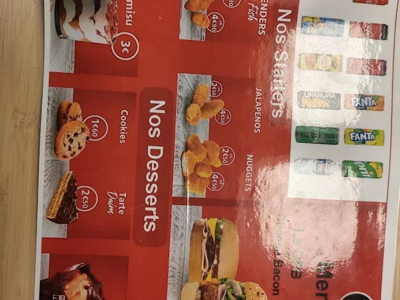 menu 1 of Point B Herblay