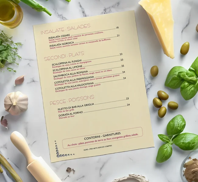 menu 0 of La Siciliana