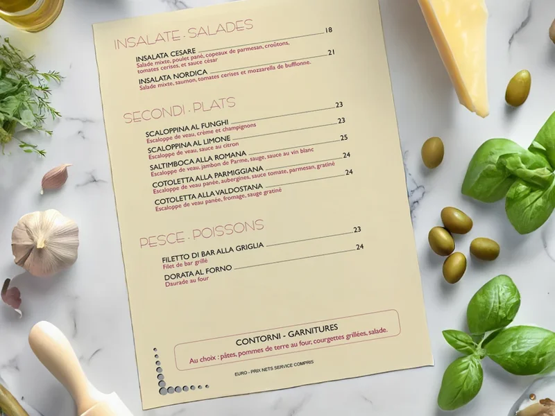 menu 0 of La Siciliana