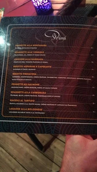 menu 1 of La Siciliana