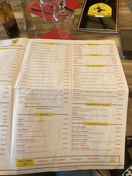 menu 1 of Il Paradiso