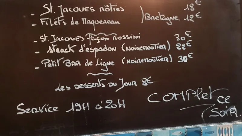 menu 1 of Le monde De Don Cabillaud