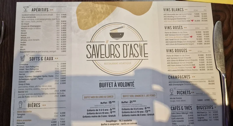 menu 1 of Saveurs d'Asie