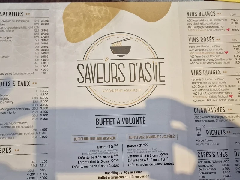 menu 1 of Saveurs d'Asie