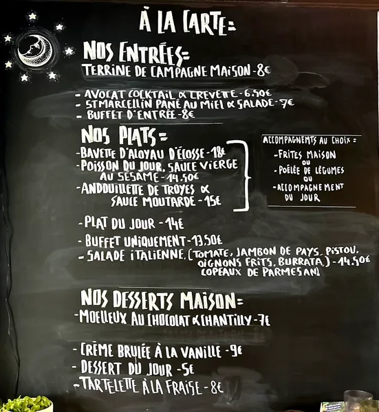 menu 0 of Restaurant l'Écluse