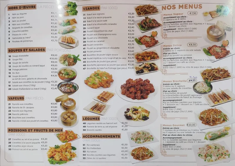 menu 1 of Délices Nemours