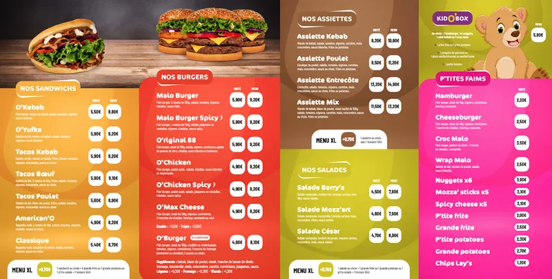 menu 0 of O'malo Audincourt
