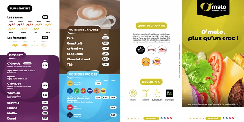 menu 1 of O'malo Audincourt