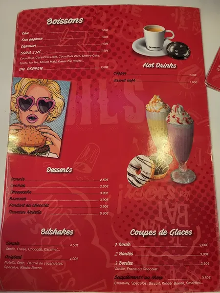 menu 1 of Bil's Diner