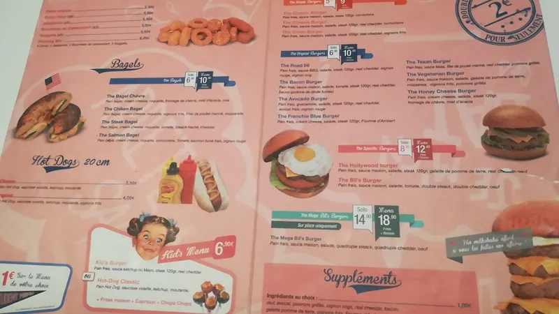 menu 2 of Bil's Diner