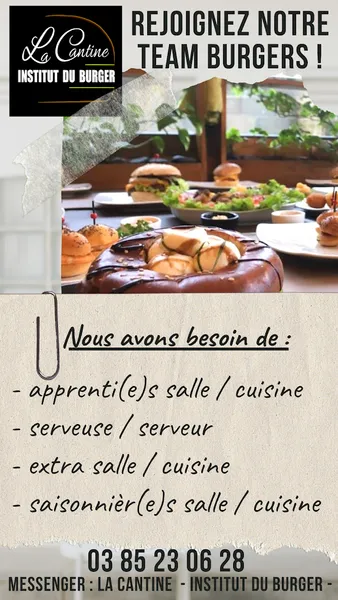 menu 2 of La Cantine - INSTITUT DU BURGER -