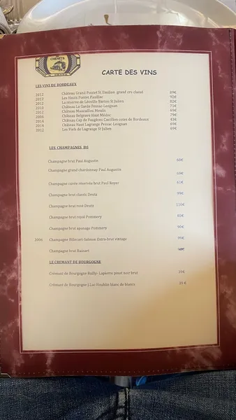 menu 2 of Auberge des Chenêts