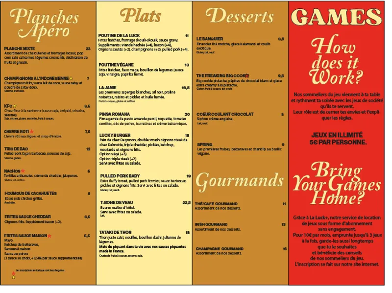 menu 0 of La Luck