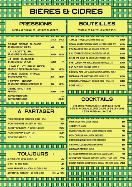 menu 0 of Grand Scène