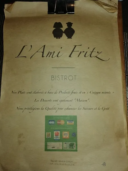 menu 1 of l'Ami Fritz