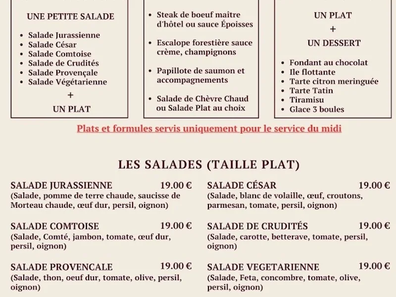 menu 0 of La Brasérade