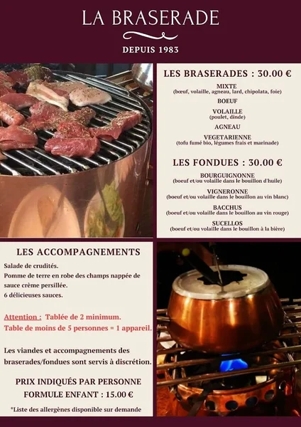menu 2 of La Brasérade
