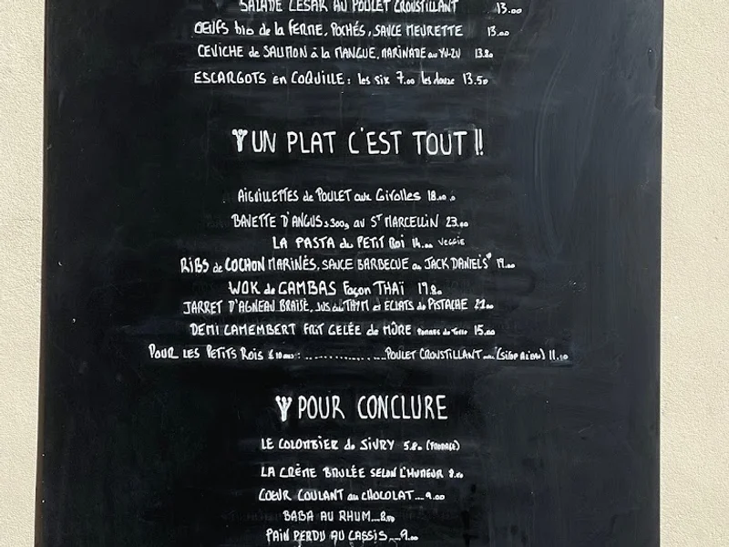 menu 1 of Le Petit Roi de la Lune