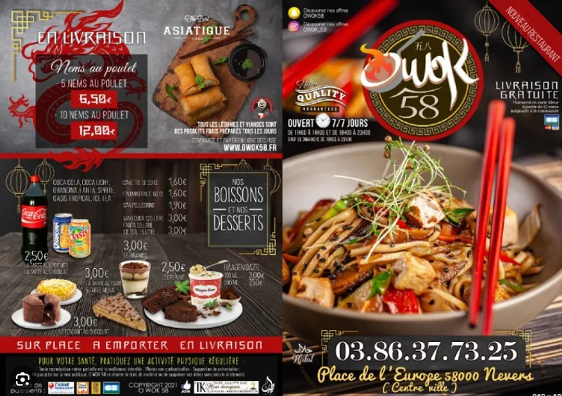 menu 0 of O wok 58