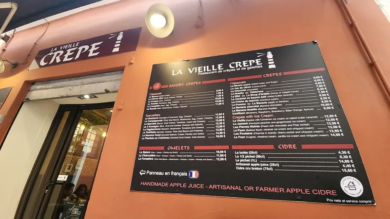 menu 0 of La Vieille Crepe
