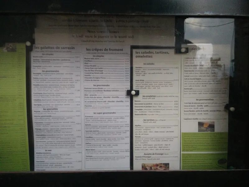 menu 0 of Creperie Du Moment