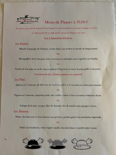 menu 0 of Restaurant Relais des Gourmets
