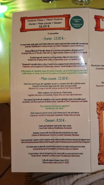 menu 2 of Restaurant Relais des Gourmets
