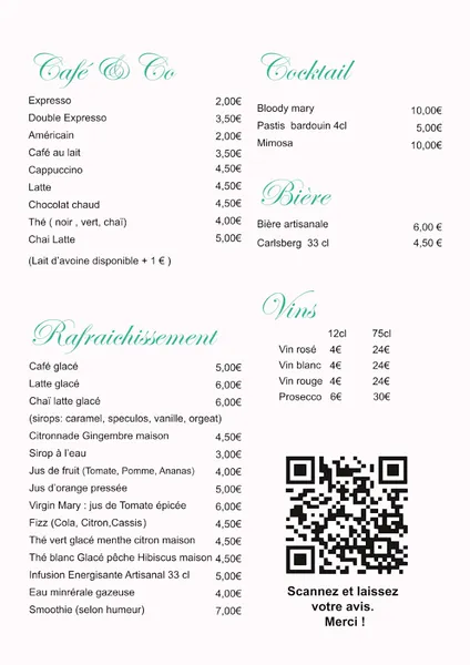 menu 0 of Café Lo