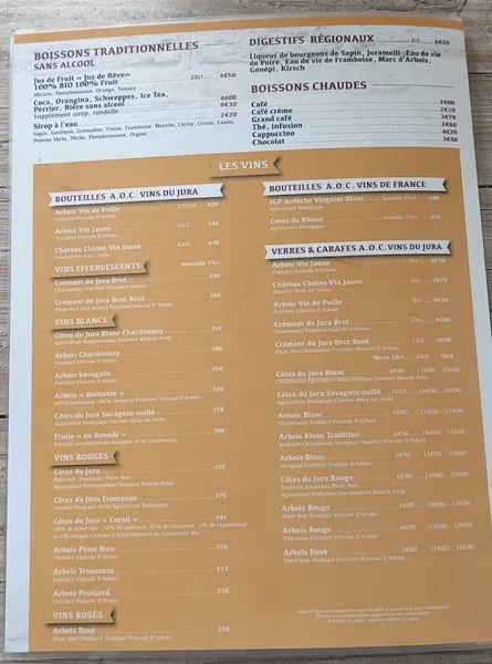 menu 0 of Café Restaurant de l'Abbaye