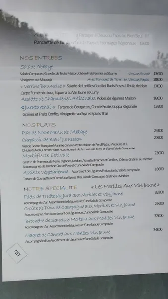 menu 2 of Café Restaurant de l'Abbaye