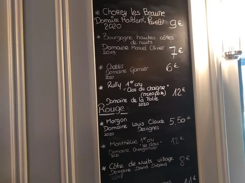 menu 2 of Café de Paris