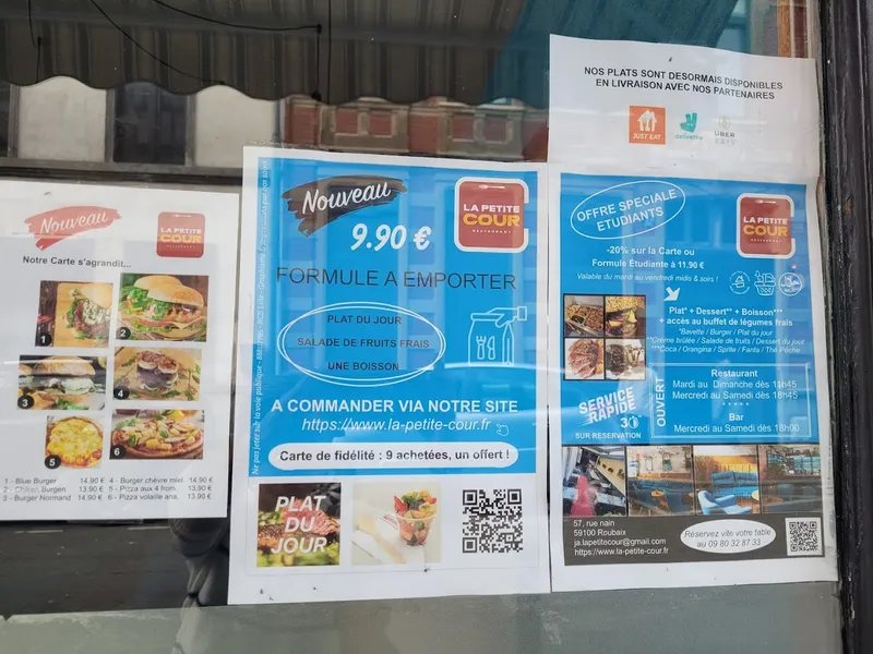 menu 0 of La Petite Cour Roubaix