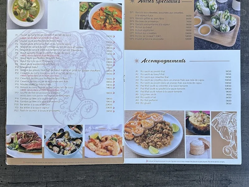 menu 1 of Bleu basilic