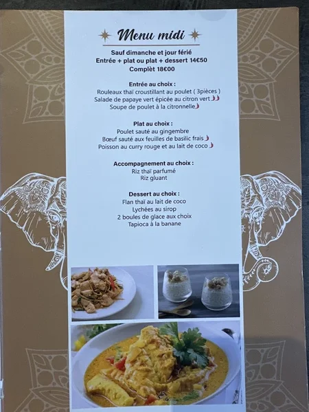 menu 0 of Bleu basilic