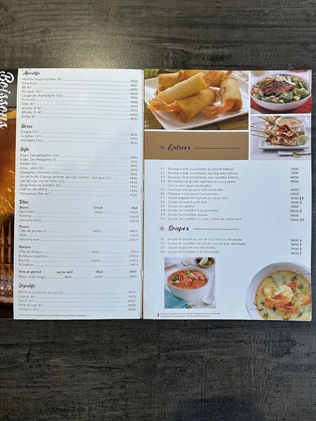 menu 2 of Bleu basilic