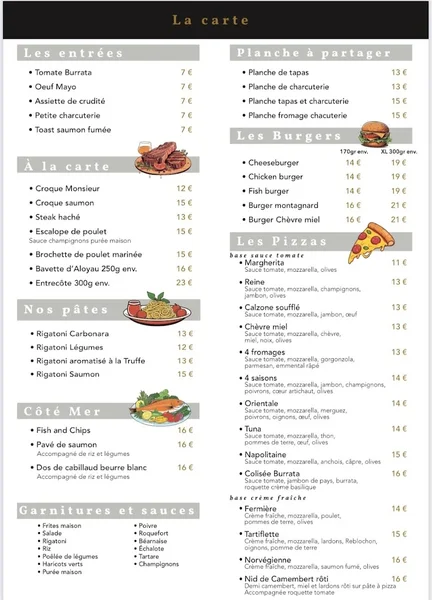menu 0 of LE COLISEE BY MASSIMO