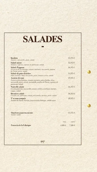 menu 0 of Ragazzi Da Peppone