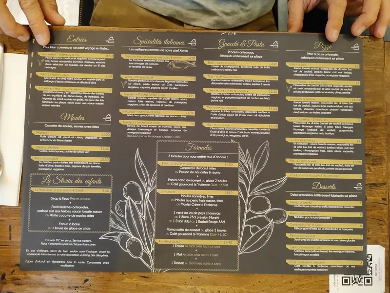 menu 0 of La Storia