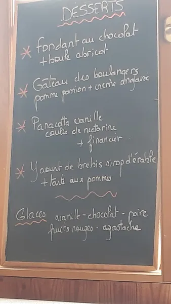 menu 0 of Le Pain sur la Table
