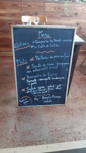 menu 1 of Le Pain sur la Table