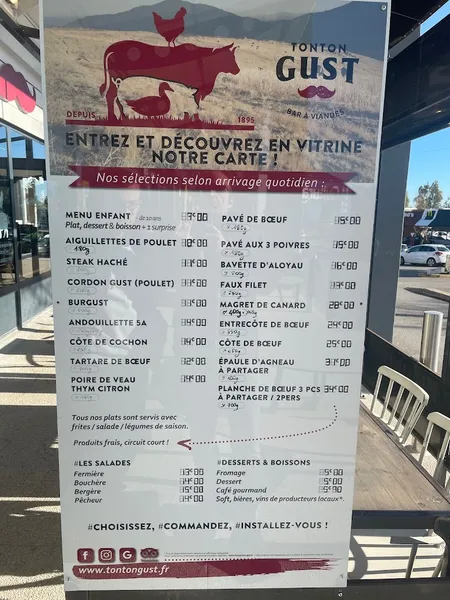 menu 0 of Tonton Gust La Garde